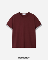Duet Crop Roll-up Short Sleeve T