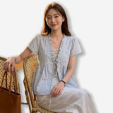 Floral Layered Frill Blouse