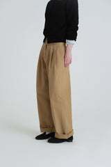 Wide pintuck pants_beige