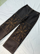  [Hand-Made「007」] Snowflake Studded Pants_Black