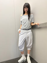 Teenager Capri Jogger Number Patch Jogger Pants 3color