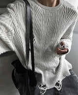 "Stepping Cable Damage Knit "