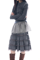 Nico shirring wrap skirt