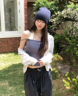 フローレースレイヤードホルターノースリーブ