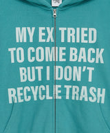 pt letter zip up (mint)