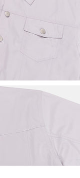 [Unisex]サテンタッカーシャツジャケット(2color)