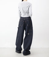 Lovehip Stitch Non-Fade Carpenter Balloon Pants