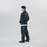 BINDING POINT DENIM JACKET
 - BLACK