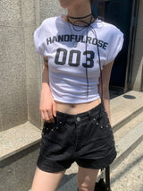 プレイヤー003 クロップ半袖Tシャツ (3 colors)