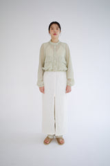 Sheer wide jumper, Light khaki
