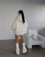 Robs High-Neck Hooded Short Padded Jacket
