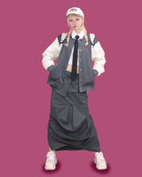 レイヤードマキシロングスカート (3color)