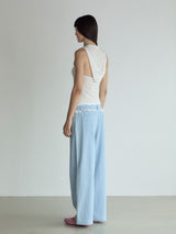 Hood Sleeveless Top_White