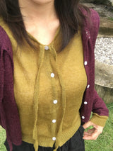Jane Ribbon Tie Knit Cardigan (4c)