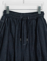 [unisex] Orihi Non-Fade Banding Wide Denim Pants