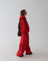 [UNISEX] Cash lettering jogger & wide pants