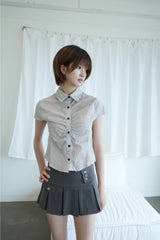 スコーンチェックシャーリングシャツ(2color)