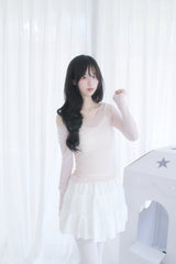 シースルーレイヤードラブリーTシャツ