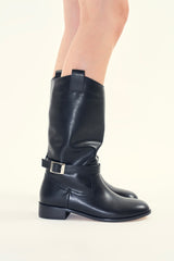 Luca western leather long boots