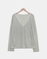ルニル ドット レース ロングスリーブ Tシャツ