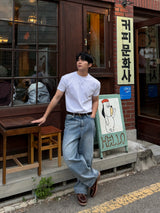 イフセミワイドデニムパンツ