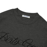 DirtyCoins スクリプトワッフル長袖Tシャツ グレー