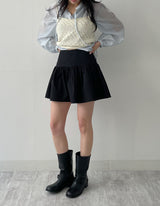 Tiered Flare Mini Skirt