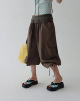 Rollup Cargo Bermuda Harem Capri Pants