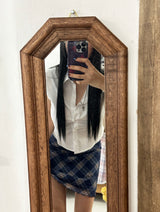 sleeve ribbon line short-sleeved shirt