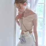 Ribbon wallet_ivory