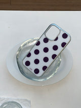 holiday dot purple (silver glass)