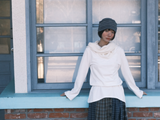 Neck Drape Top / White