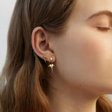 Point 925 Silver + 14k gold plating Stud Earring E053-03G