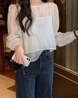 Rang Tencel blouse & bustier set