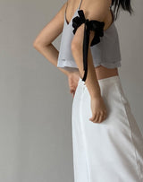 satin strap scrunchie (BLACK)