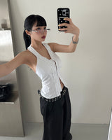 chrome cross-rimmed glasses