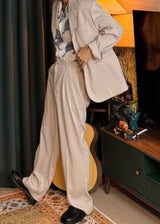 Linen loose-fit jacket 4COLOR