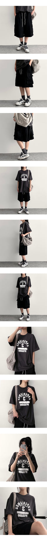 Liddy Banded Waist Denim Cargo Bermuda Shorts