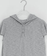 Vail Cap Sleeves Frill Shirring Layered Snap Hood One Piece