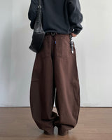 Volume Buckle Cotton Pants