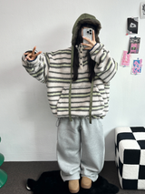 フリース❤トラックライン3ラインロングパンツ ❤🖤🤍💙🩶5COLOR