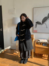 Hillger Brushed Dot Long Skirt