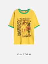 No.1295 ネバープリンティングリンガーハーフTシャツ (3color)
