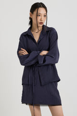 Sheer String Blouse, Charcoal