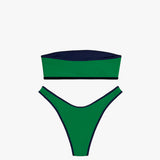 Nabi bandeau bikini - green/navy