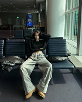 Light and crop thick knit/4colors