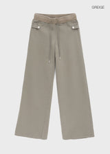 [MADE] Kihi Buckle Straight Banded Pants