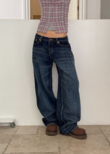 INDIGO LOW DENIM PANTS