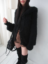winter knit hoodie