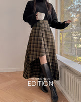【MADE】 チェックドロングスカート